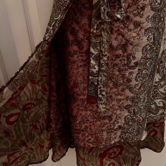 Silk one size wrap around skirt-Kaniza- Imported- 36” Length- NEW - Picture 8 of 14